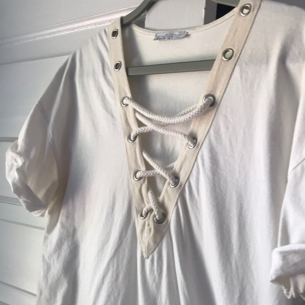 ZARA rope tie tee